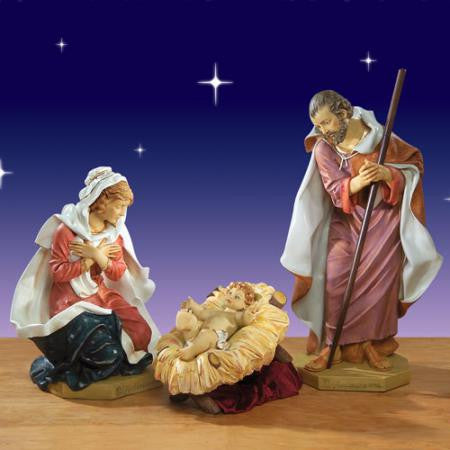 Vintage Mini Baby Jesus, Holy Family, The Three Kings, Figure Set