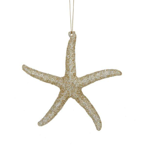 Robert Stanley Blown Glass Jeweled Glitz Glitter STARFISH Christmas Ornament  U75