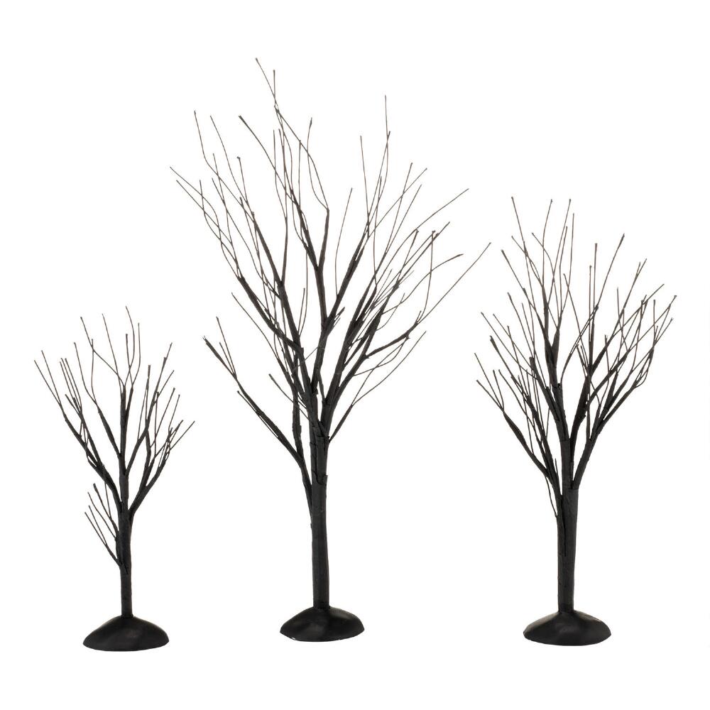 Black Bare Branch Trees, St/3, 4033851, Halloween Village 