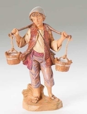 NOAH WATER BOY WITH 2 BUCKETS, 5", Fontanini, 52562